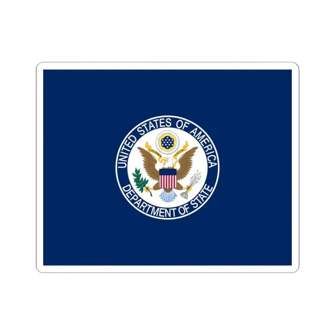Flag of the United States Department of State (United States) STICKER Vinyl Kiss-Cut Decal 4 Inch White - The Sticker Space