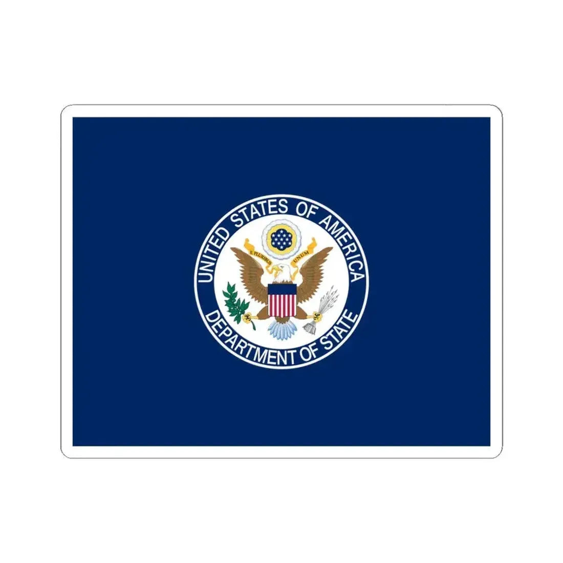 Flag of the United States Department of State (United States) STICKER Vinyl Kiss-Cut Decal 6 Inch White - The Sticker Space