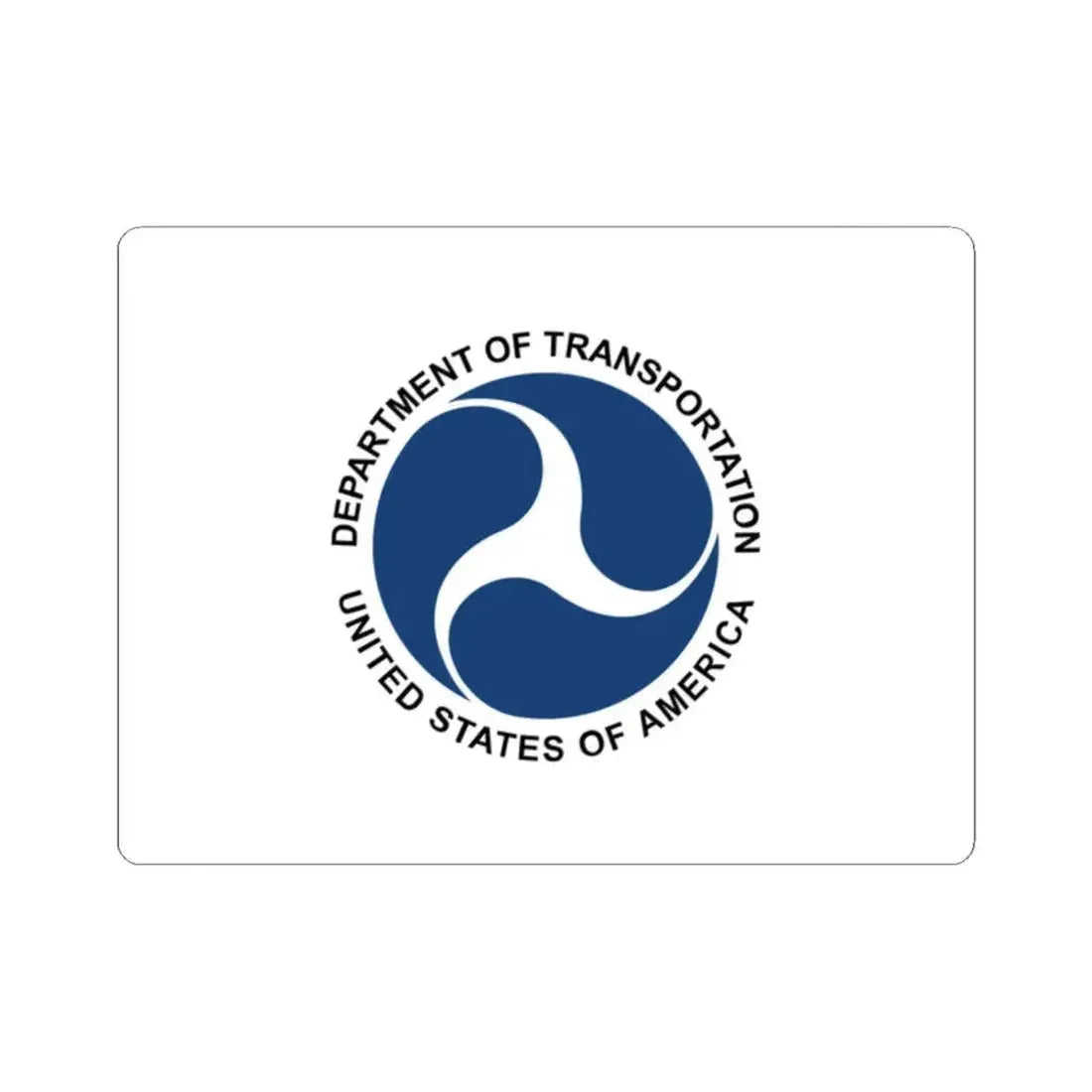 Flag of the United States Department of Transportation (United States) STICKER Vinyl Kiss-Cut Decal 2 Inch White - The Sticker Space