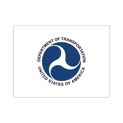 Flag of the United States Department of Transportation (United States) STICKER Vinyl Kiss-Cut Decal 3 Inch White - The Sticker Space