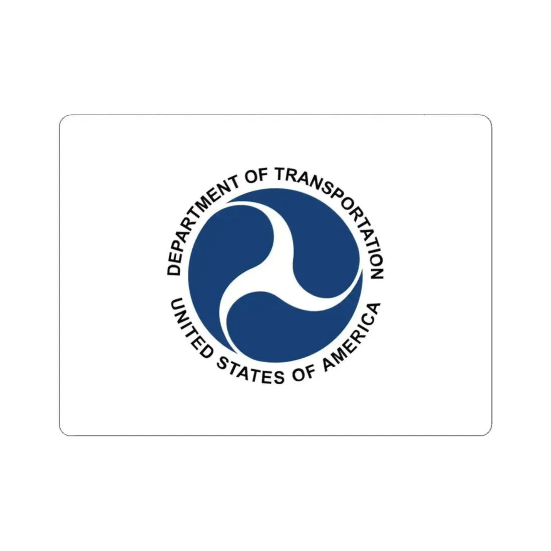 Flag of the United States Department of Transportation (United States) STICKER Vinyl Kiss-Cut Decal 4 Inch White - The Sticker Space