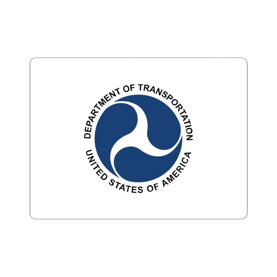 Flag of the United States Department of Transportation (United States) STICKER Vinyl Kiss-Cut Decal 6 Inch White - The Sticker Space