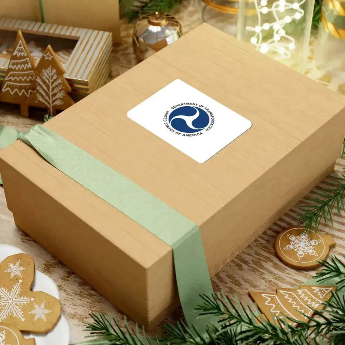 Flag of the United States Department of Transportation (United States) STICKER Vinyl Kiss-Cut Decal - The Sticker Space