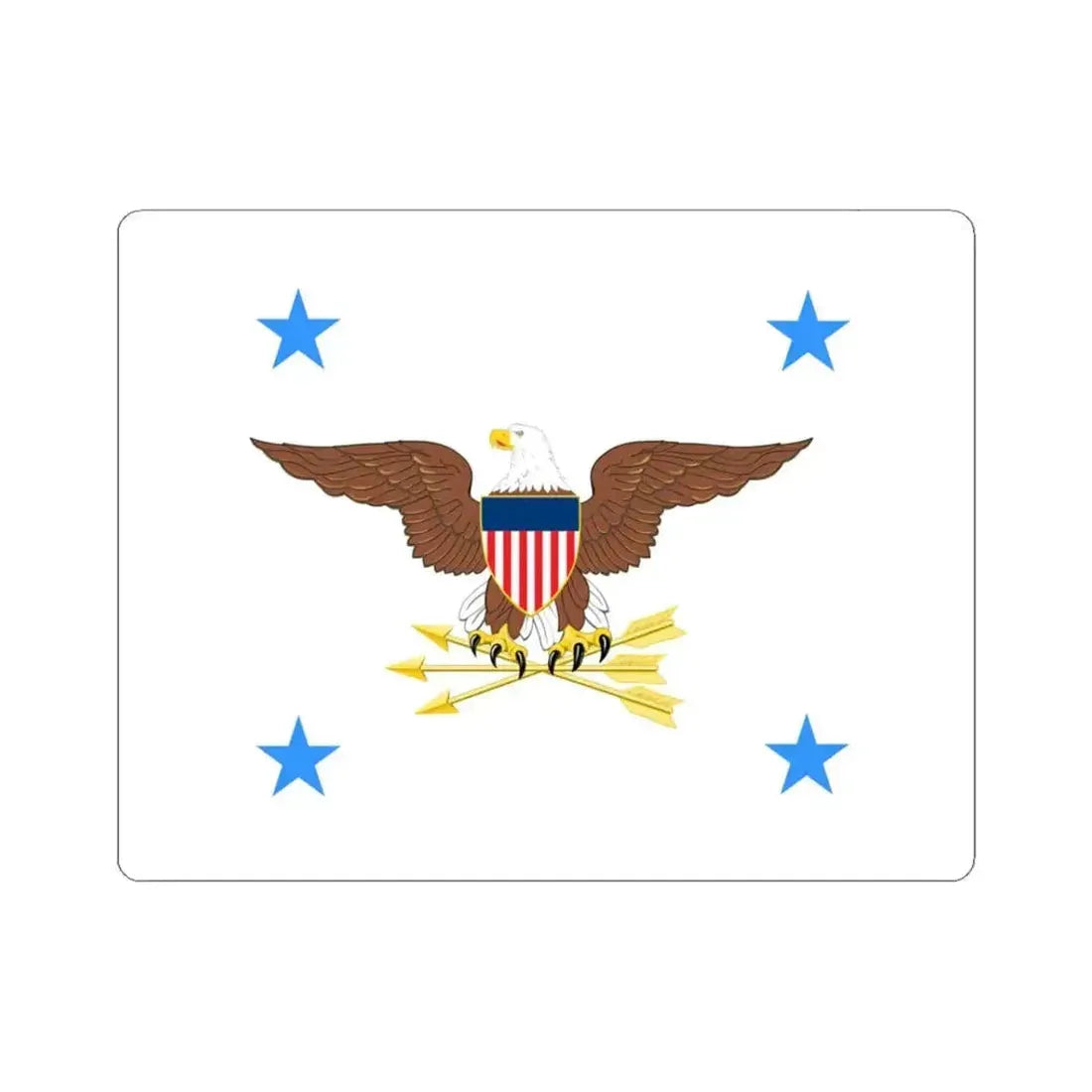 Flag of the United States Deputy Secretary of Defense (United States) STICKER Vinyl Kiss-Cut Decal 3 Inch White - The Sticker Space