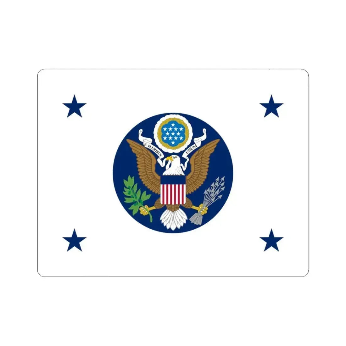 Flag of the United States Deputy Secretary of State (United States) STICKER Vinyl Kiss-Cut Decal 3 Inch White - The Sticker Space