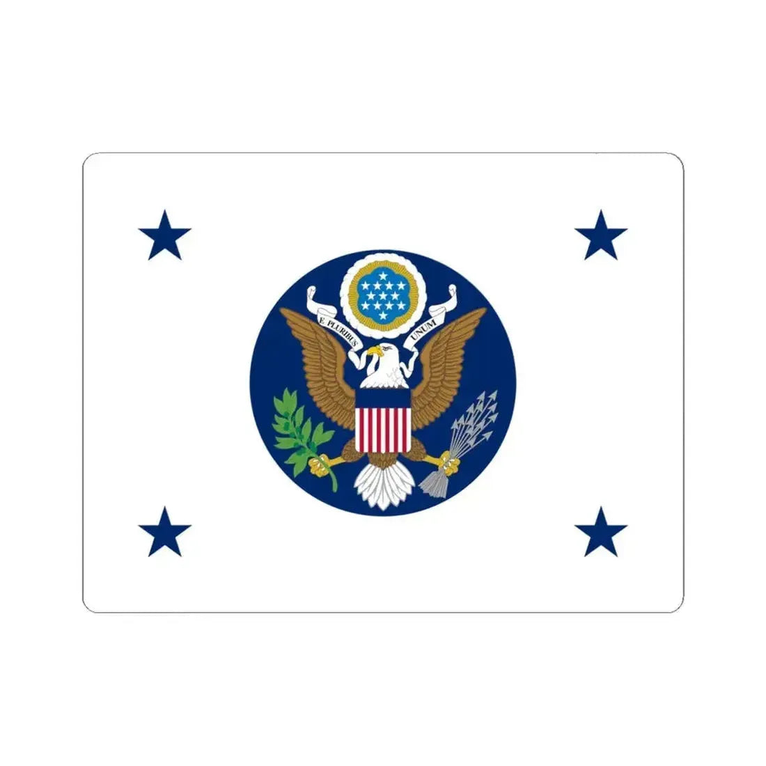 Flag of the United States Deputy Secretary of State (United States) STICKER Vinyl Kiss-Cut Decal 4 Inch White - The Sticker Space