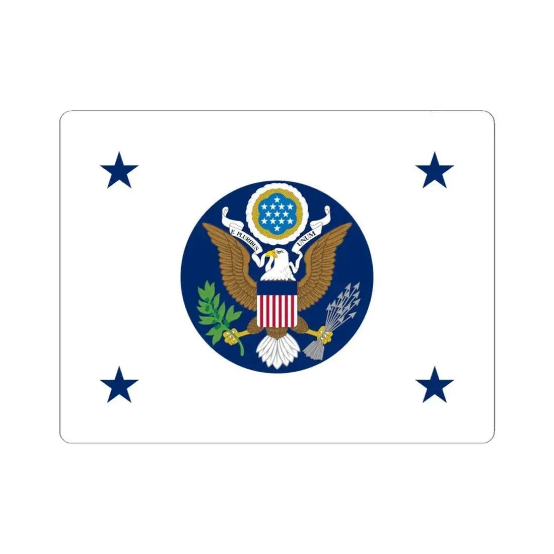 Flag of the United States Deputy Secretary of State (United States) STICKER Vinyl Kiss-Cut Decal 6 Inch White - The Sticker Space