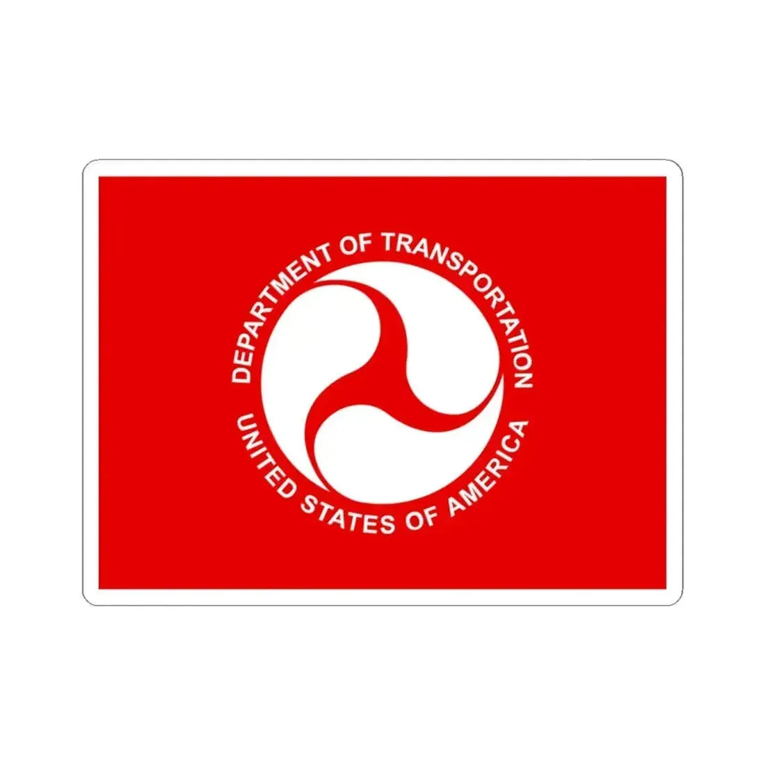 Flag of the United States Deputy Secretary of Transportation (United States) STICKER Vinyl Kiss-Cut Decal 3 Inch White - The Sticker Space