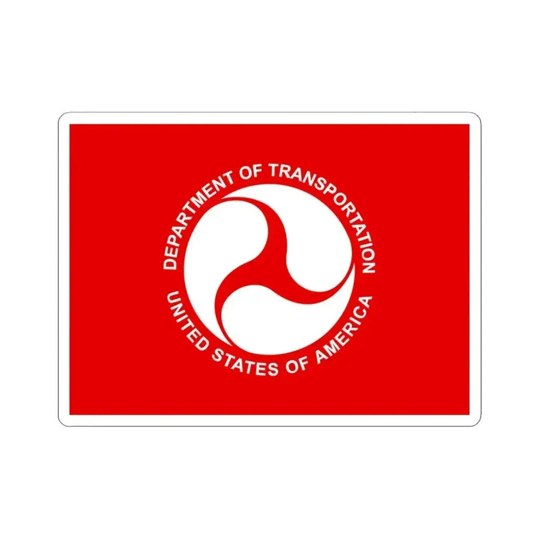 Flag of the United States Deputy Secretary of Transportation (United States) STICKER Vinyl Kiss-Cut Decal 4 Inch White - The Sticker Space