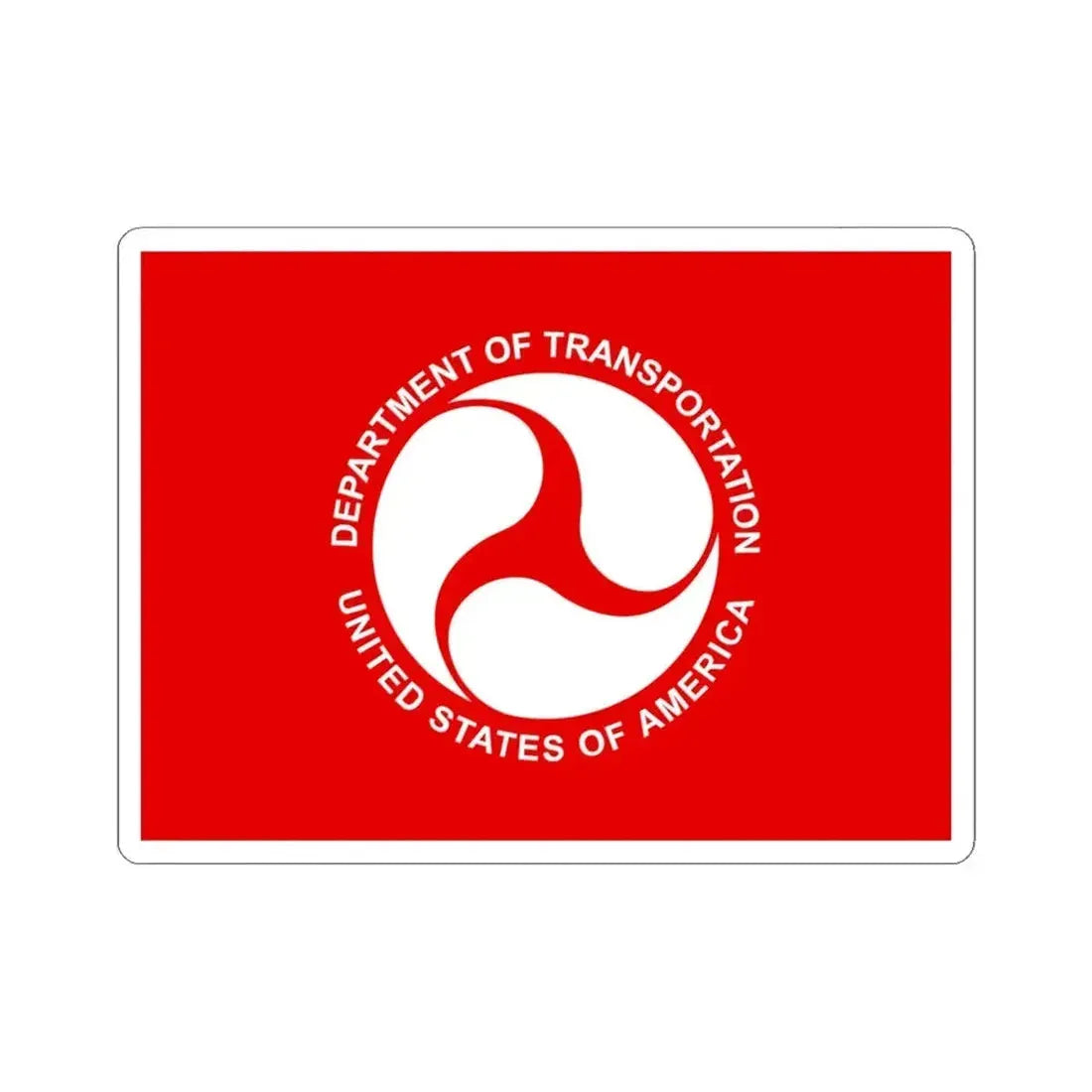 Flag of the United States Deputy Secretary of Transportation (United States) STICKER Vinyl Kiss-Cut Decal 6 Inch White - The Sticker Space