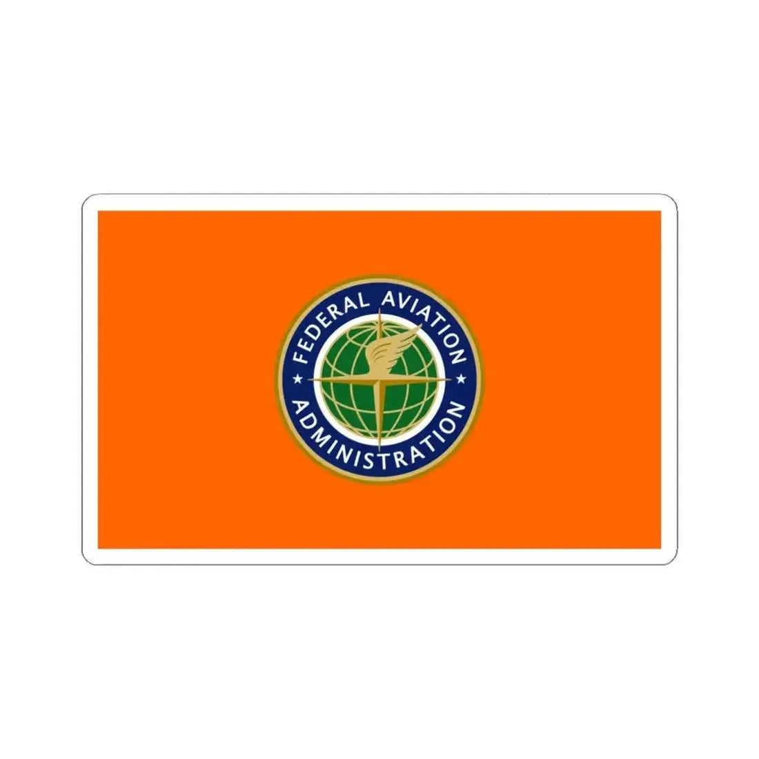 Flag of the United States Federal Aviation Administration (United States) STICKER Vinyl Kiss-Cut Decal 4 Inch White - The Sticker Space