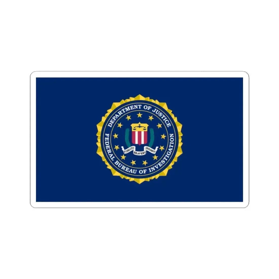 Flag of the United States Federal Bureau of Investigation (United States) STICKER Vinyl Kiss-Cut Decal 2 Inch White - The Sticker Space