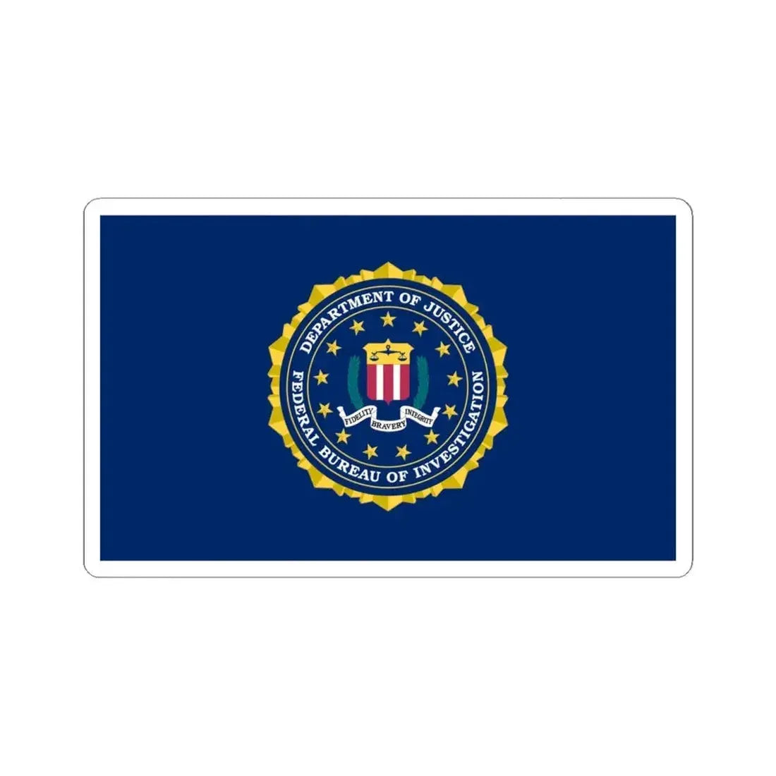Flag of the United States Federal Bureau of Investigation (United States) STICKER Vinyl Kiss-Cut Decal 6 Inch White - The Sticker Space