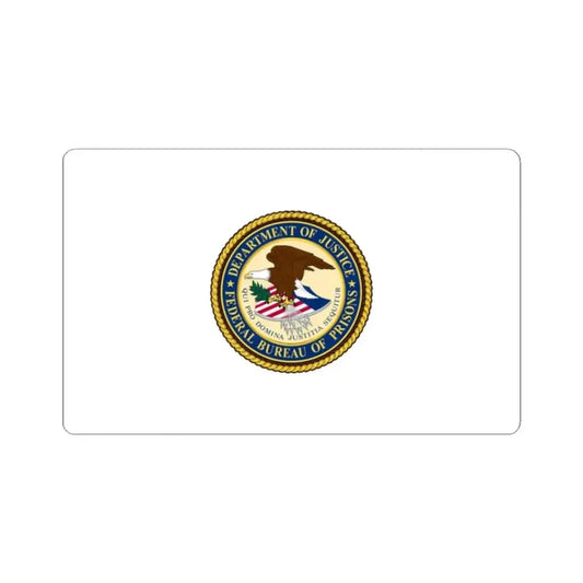 Flag of the United States Federal Bureau of Prisons (United States) STICKER Vinyl Kiss-Cut Decal 2 Inch White - The Sticker Space