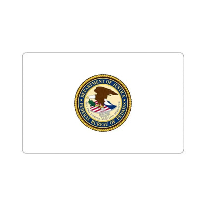 Flag of the United States Federal Bureau of Prisons (United States) STICKER Vinyl Kiss-Cut Decal 3 Inch White - The Sticker Space