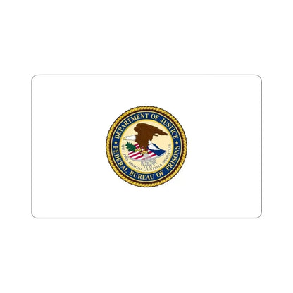 Flag of the United States Federal Bureau of Prisons (United States) STICKER Vinyl Kiss-Cut Decal 4 Inch White - The Sticker Space