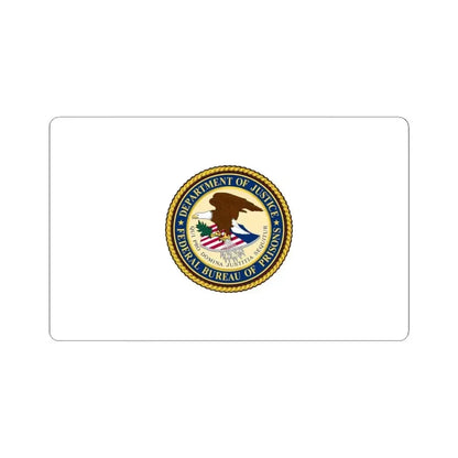 Flag of the United States Federal Bureau of Prisons (United States) STICKER Vinyl Kiss-Cut Decal 6 Inch White - The Sticker Space
