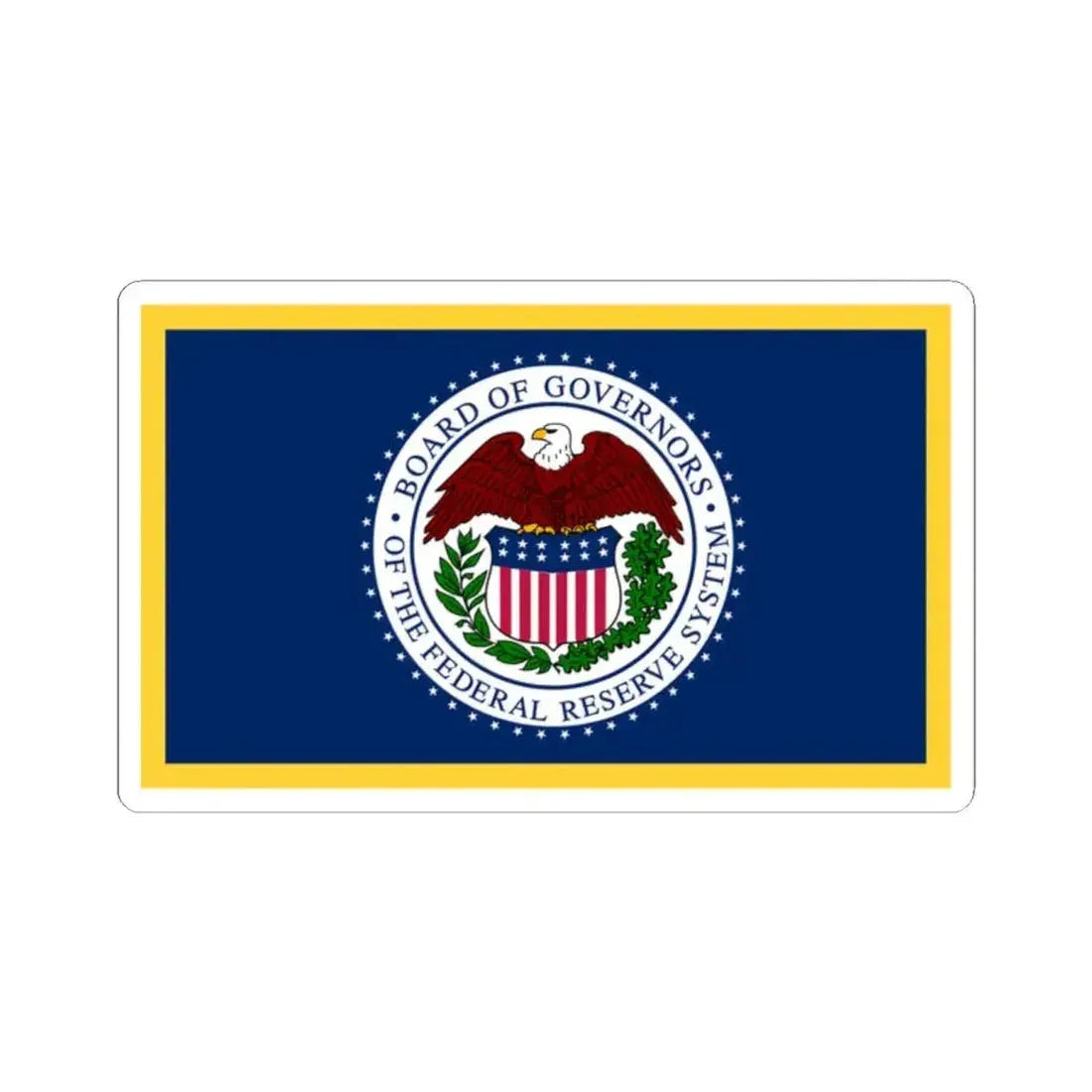 Flag of the United States Federal Reserve (United States) STICKER Vinyl Kiss-Cut Decal 2 Inch White - The Sticker Space