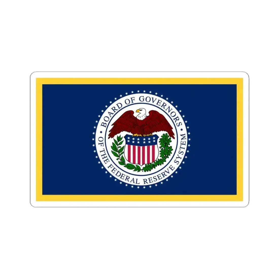 Flag of the United States Federal Reserve (United States) STICKER Vinyl Kiss-Cut Decal 6 Inch White - The Sticker Space