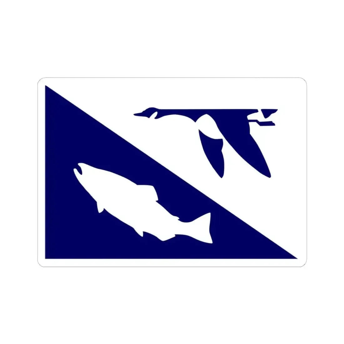 Flag of the United States Fish and Wildlife Service (United States) STICKER Vinyl Kiss-Cut Decal 4 Inch White - The Sticker Space