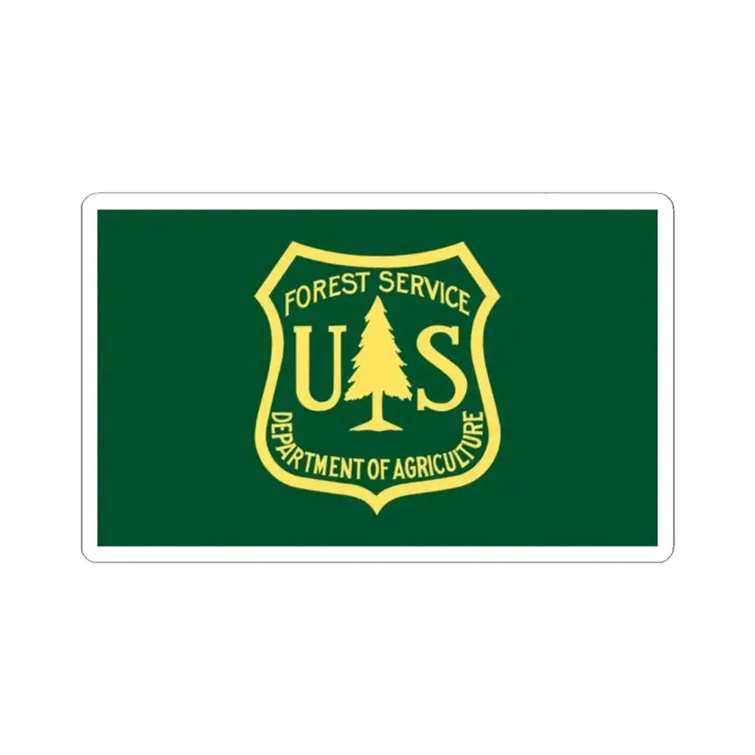 Flag of the United States Forest Service (United States) STICKER Vinyl Kiss-Cut Decal 2 Inch White - The Sticker Space