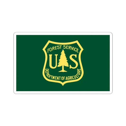 Flag of the United States Forest Service (United States) STICKER Vinyl Kiss-Cut Decal 2 Inch White - The Sticker Space