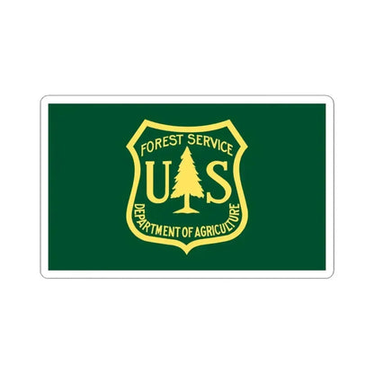Flag of the United States Forest Service (United States) STICKER Vinyl Kiss-Cut Decal 3 Inch White - The Sticker Space