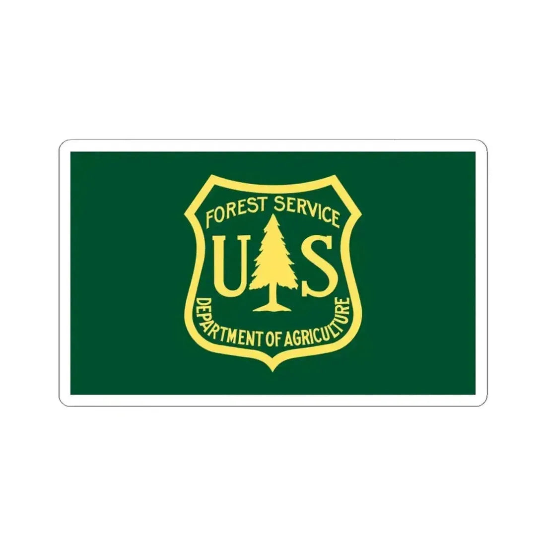 Flag of the United States Forest Service (United States) STICKER Vinyl Kiss-Cut Decal 4 Inch White - The Sticker Space