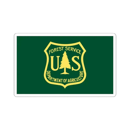 Flag of the United States Forest Service (United States) STICKER Vinyl Kiss-Cut Decal 4 Inch White - The Sticker Space