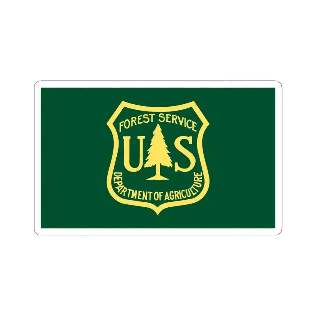 Flag of the United States Forest Service (United States) STICKER Vinyl Kiss-Cut Decal 6 Inch White - The Sticker Space