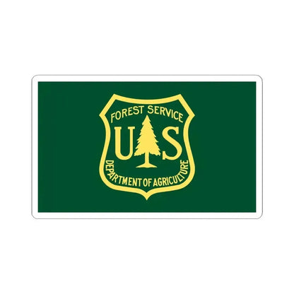 Flag of the United States Forest Service (United States) STICKER Vinyl Kiss-Cut Decal 6 Inch White - The Sticker Space