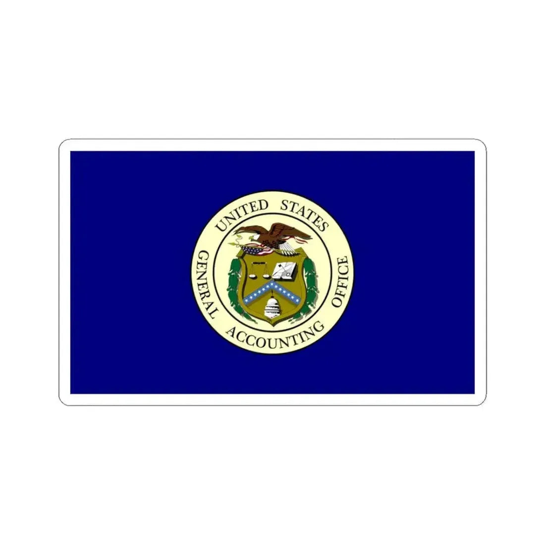 Flag of the United States General Accounting Office (United States) STICKER Vinyl Kiss-Cut Decal 3 Inch White - The Sticker Space