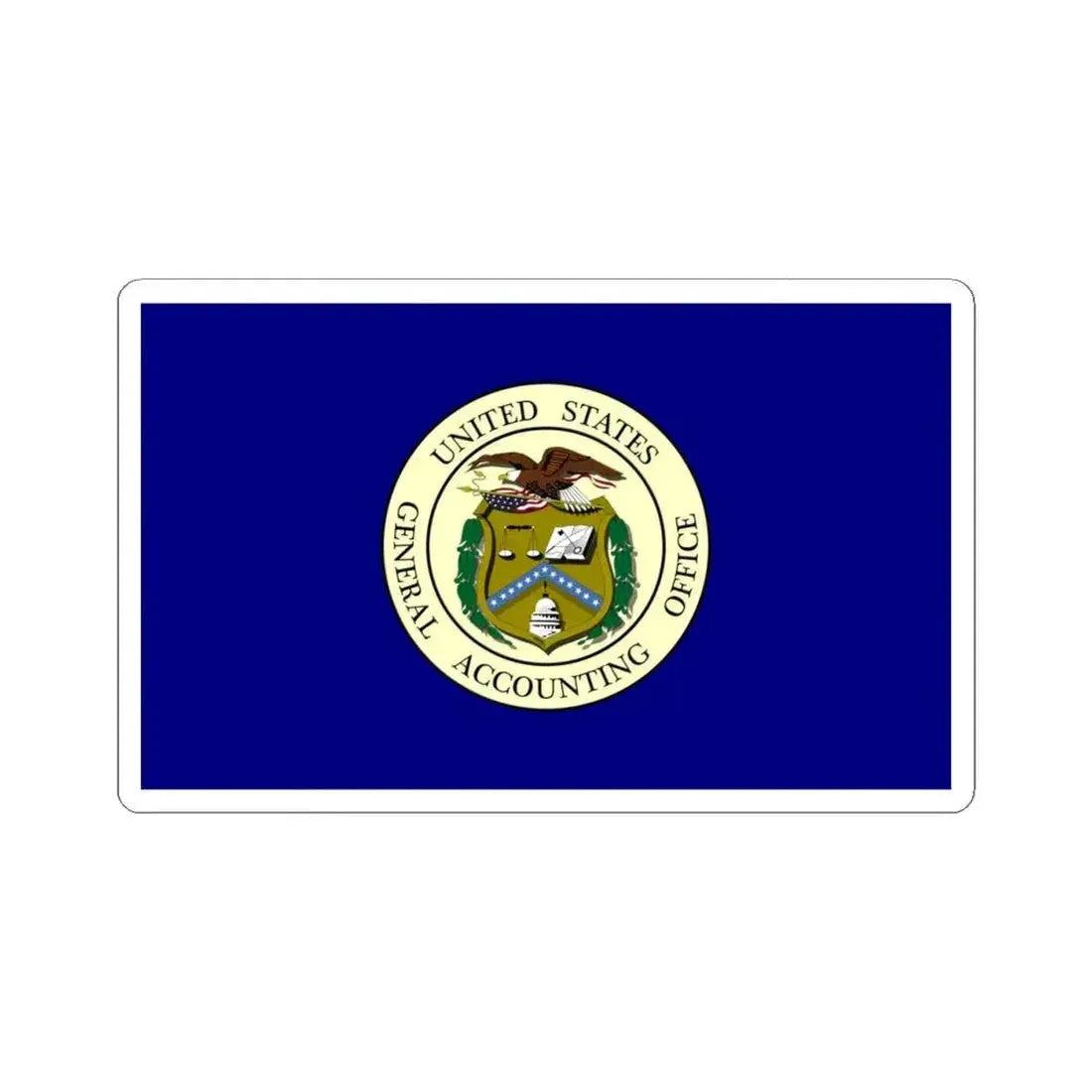 Flag of the United States General Accounting Office (United States) STICKER Vinyl Kiss-Cut Decal 4 Inch White - The Sticker Space