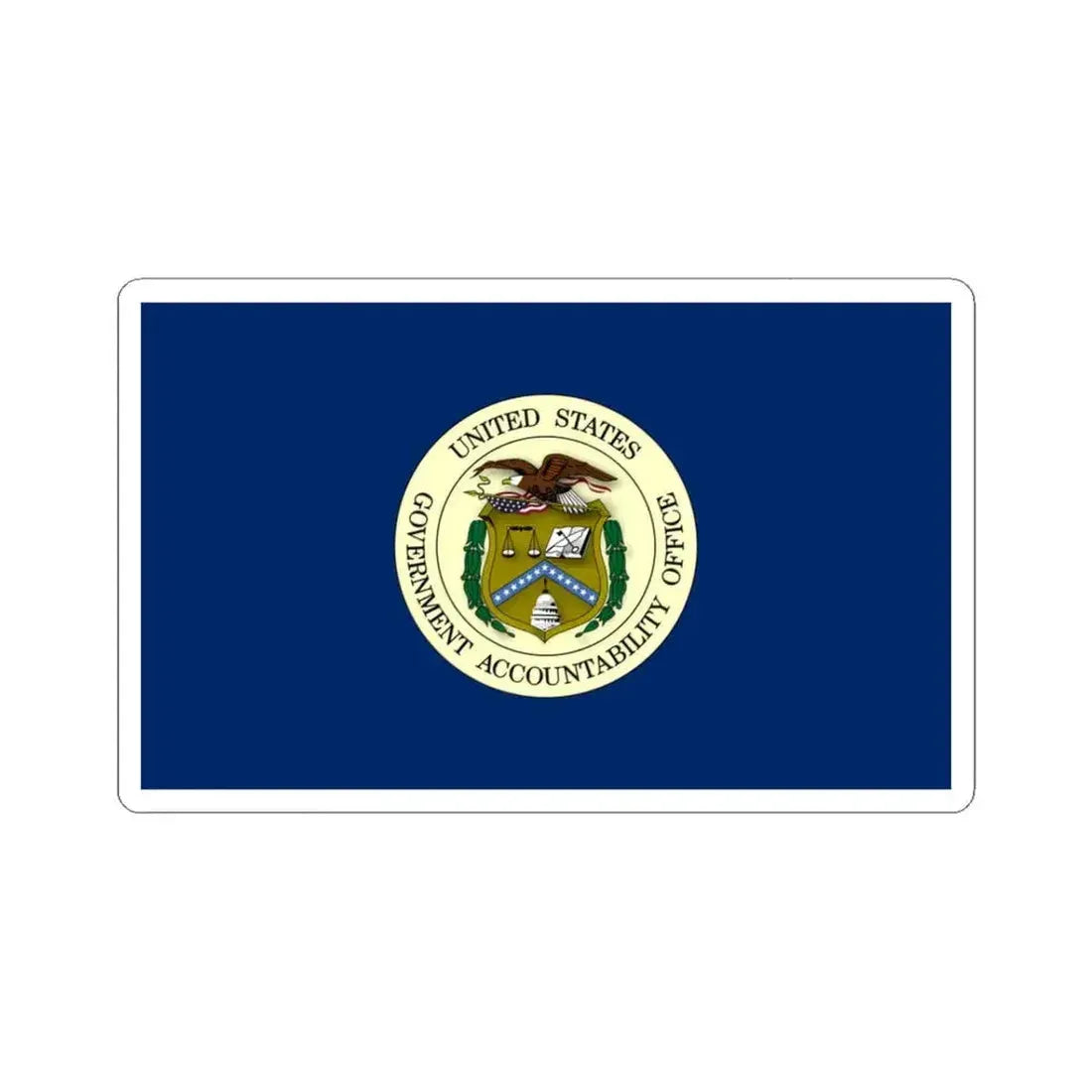 Flag of the United States Government Accountability Office (United States) STICKER Vinyl Kiss-Cut Decal 3 Inch White - The Sticker Space