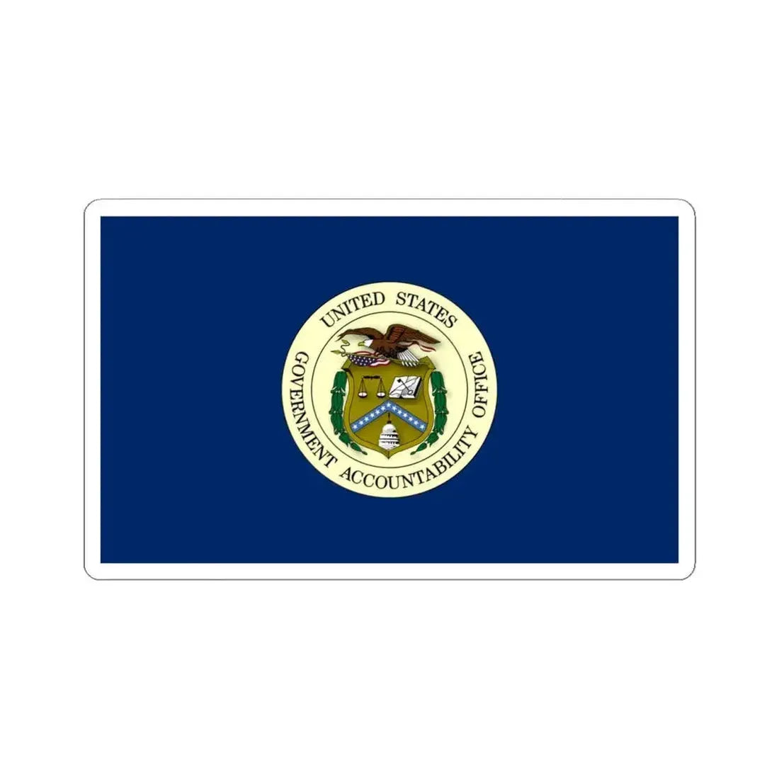 Flag of the United States Government Accountability Office (United States) STICKER Vinyl Kiss-Cut Decal 4 Inch White - The Sticker Space