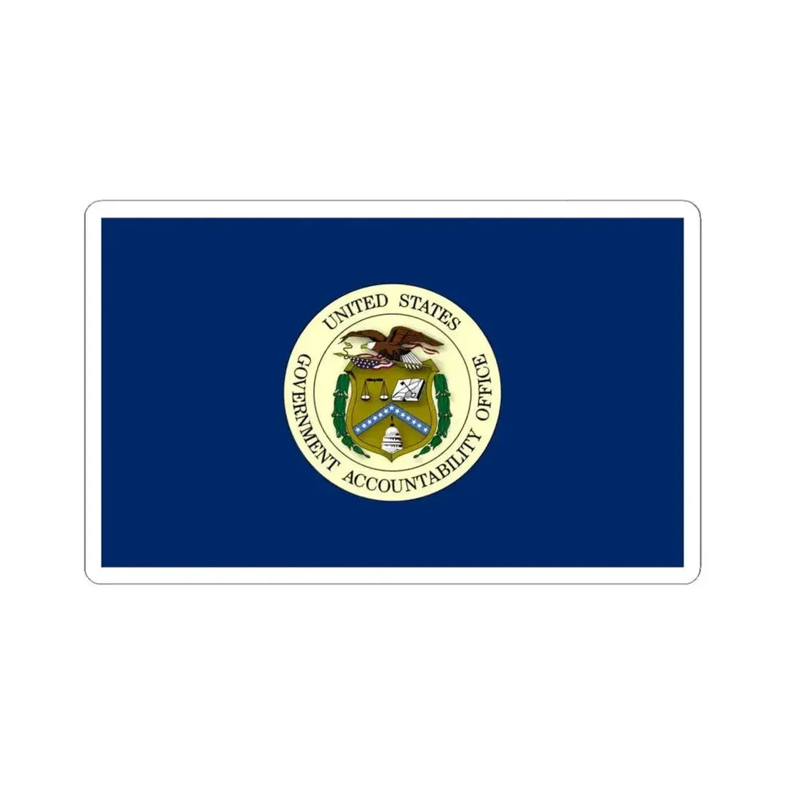Flag of the United States Government Accountability Office (United States) STICKER Vinyl Kiss-Cut Decal 6 Inch White - The Sticker Space