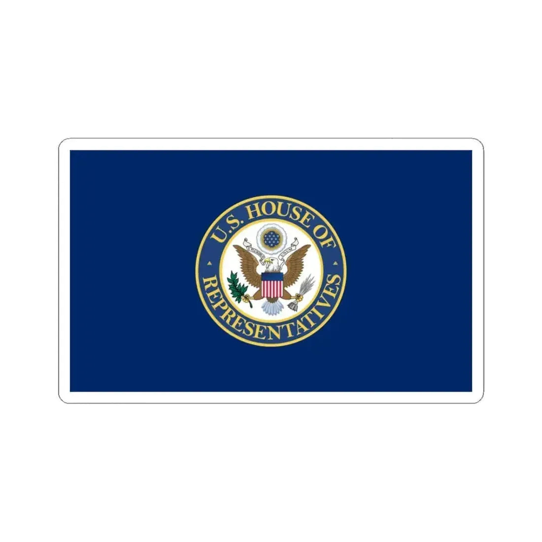 Flag of the United States House of Representatives (United States) STICKER Vinyl Kiss-Cut Decal 3 Inch White - The Sticker Space