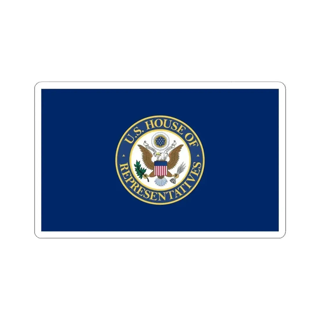 Flag of the United States House of Representatives (United States) STICKER Vinyl Kiss-Cut Decal 4 Inch White - The Sticker Space