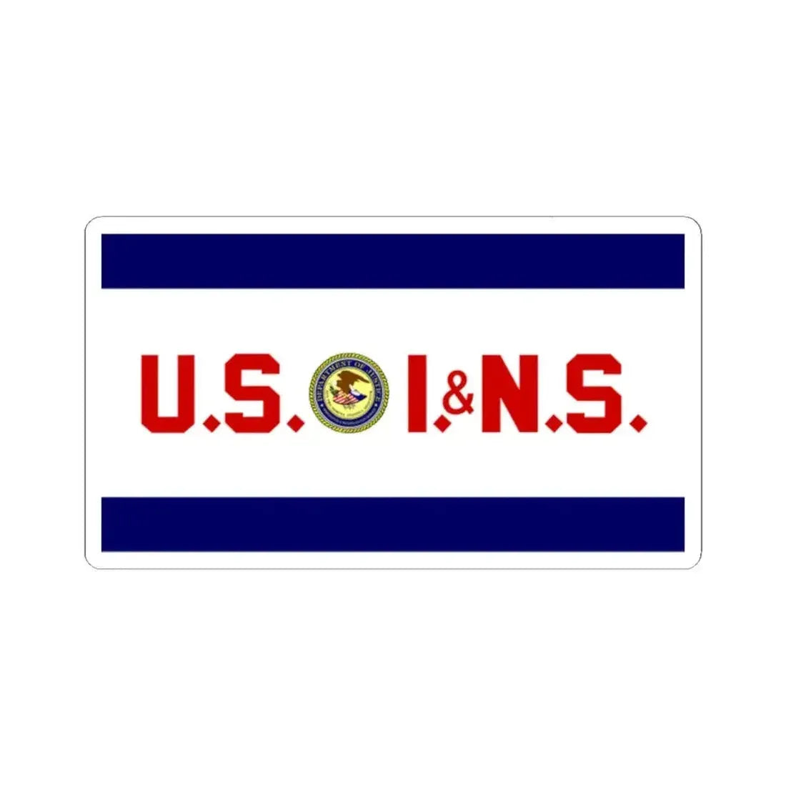 Flag of the United States Immigration and Naturalization Service (United States) STICKER Vinyl Kiss-Cut Decal 2 Inch White - The Sticker Space