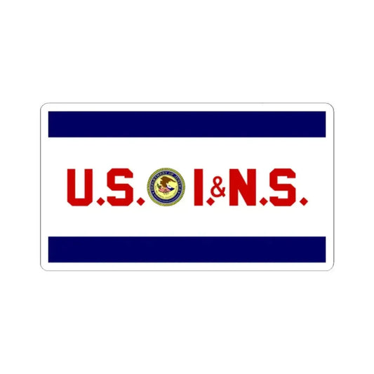 Flag of the United States Immigration and Naturalization Service (United States) STICKER Vinyl Kiss-Cut Decal 2 Inch White - The Sticker Space
