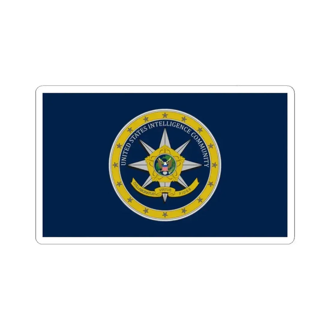 Flag of the United States Intelligence Community (United States) STICKER Vinyl Kiss-Cut Decal 2 Inch White - The Sticker Space