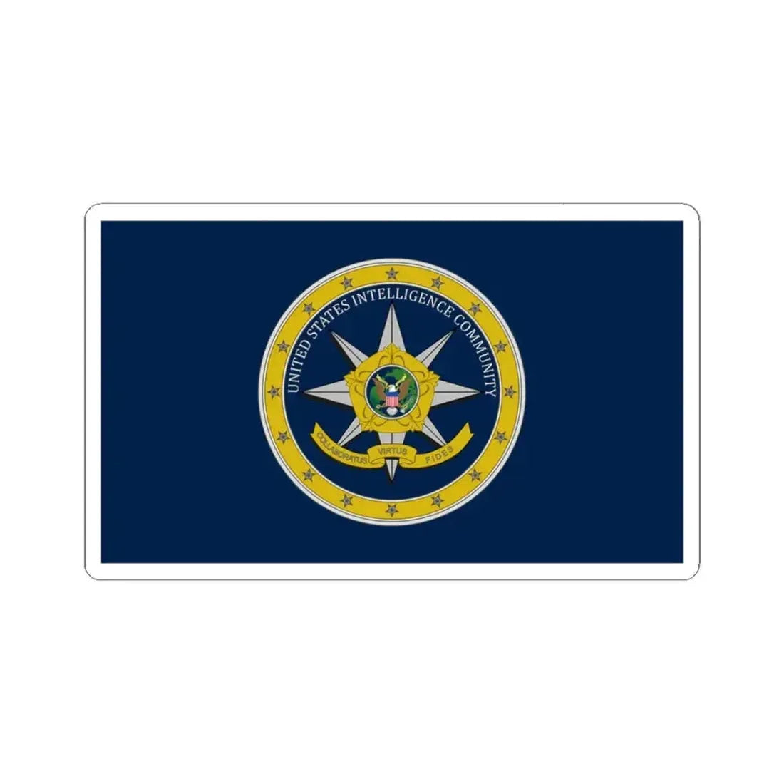 Flag of the United States Intelligence Community (United States) STICKER Vinyl Kiss-Cut Decal 3 Inch White - The Sticker Space
