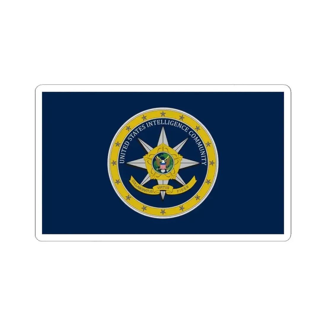 Flag of the United States Intelligence Community (United States) STICKER Vinyl Kiss-Cut Decal 4 Inch White - The Sticker Space