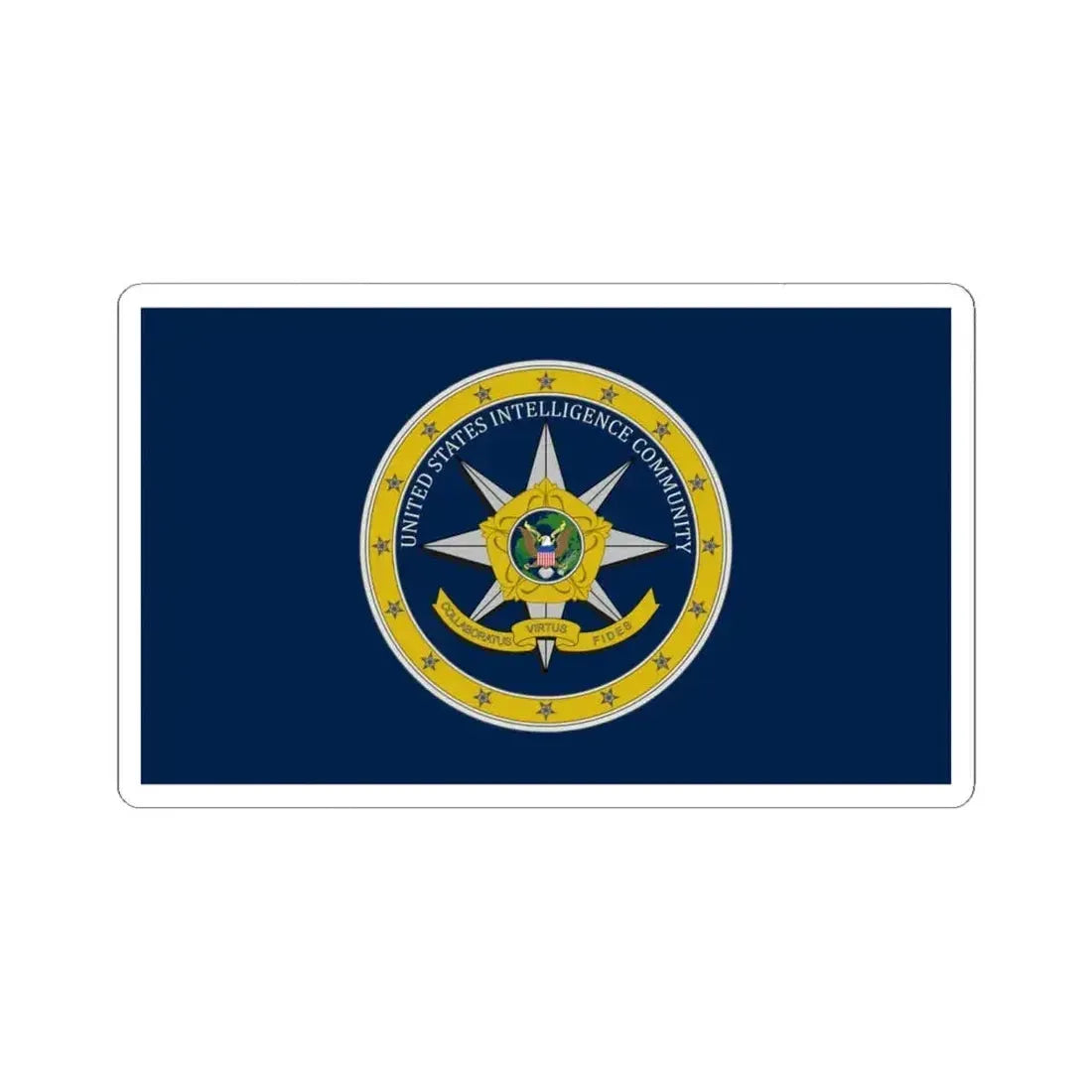 Flag of the United States Intelligence Community (United States) STICKER Vinyl Kiss-Cut Decal 6 Inch White - The Sticker Space