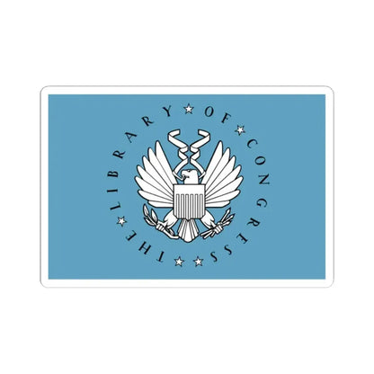 Flag of the United States Library of Congress 2 (United States) STICKER Vinyl Kiss-Cut Decal 2 Inch White - The Sticker Space