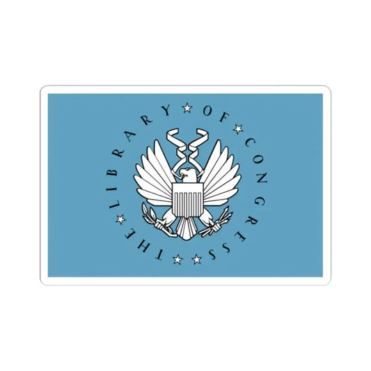 Flag of the United States Library of Congress 2 (United States) STICKER Vinyl Kiss-Cut Decal 2 Inch White - The Sticker Space