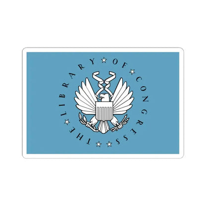 Flag of the United States Library of Congress 2 (United States) STICKER Vinyl Kiss-Cut Decal 3 Inch White - The Sticker Space