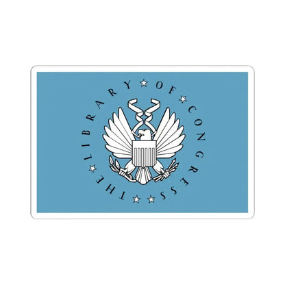 Flag of the United States Library of Congress 2 (United States) STICKER Vinyl Kiss-Cut Decal 6 Inch White - The Sticker Space