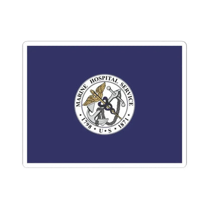 Flag of the United States Marine Hospital Service (United States) STICKER Vinyl Kiss-Cut Decal 2 Inch White - The Sticker Space