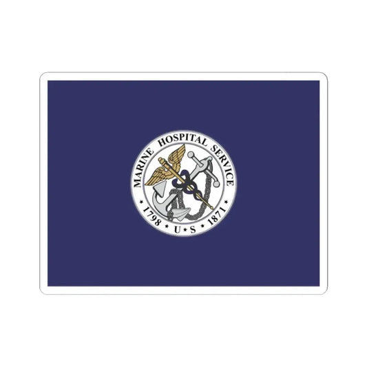 Flag of the United States Marine Hospital Service (United States) STICKER Vinyl Kiss-Cut Decal 2 Inch White - The Sticker Space